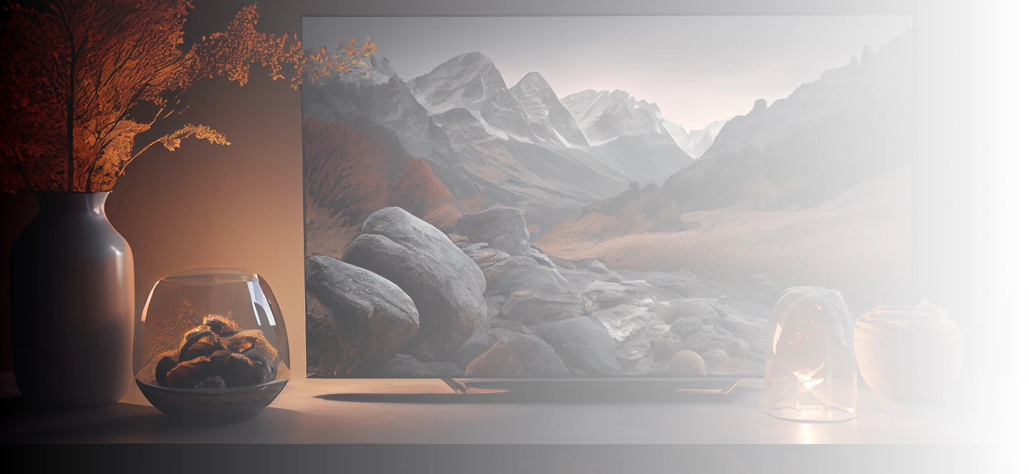 A man looking at a tv